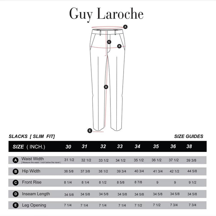 Guy Laroche กางเกงสแล็ค ทรงกระบอก ไม่มีจีบทรงSLIM FIT - สีดำ  รุ่นBSB6281P4 
