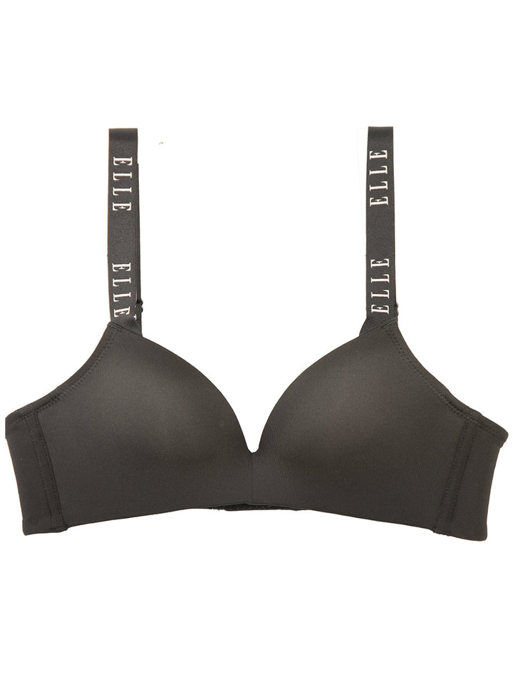 ELLE Lingerie Moulded Bra สัมผัสนุ่ม ไร้โครง ไม่กดเจ็บ มีฟองน้ำเสริม สายบ่าสุดชิคด้วย ยางทอ LOGO ELLE- รุ่น LB8766 ICCSHOPPING