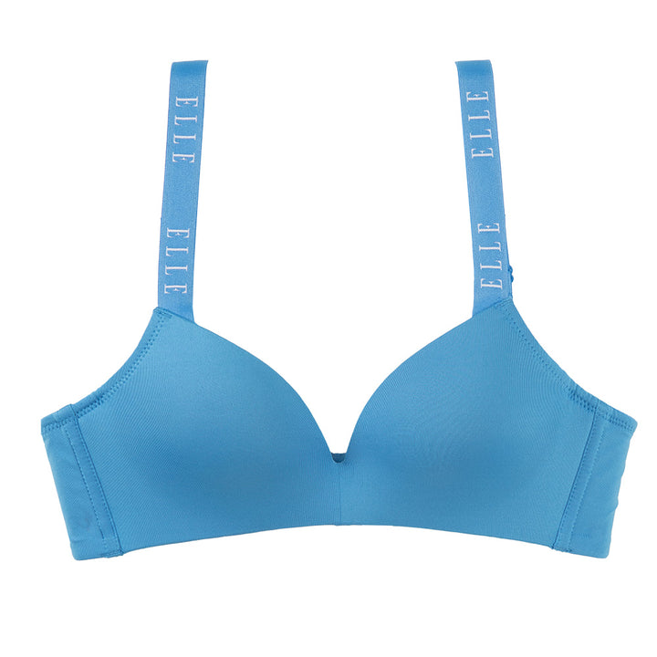 ELLE Lingerie Moulded Bra สัมผัสนุ่ม ไร้โครง ไม่กดเจ็บ มีฟองน้ำเสริม สายบ่าสุดชิคด้วย ยางทอ LOGO ELLE- รุ่น LB8766 ICCSHOPPING
