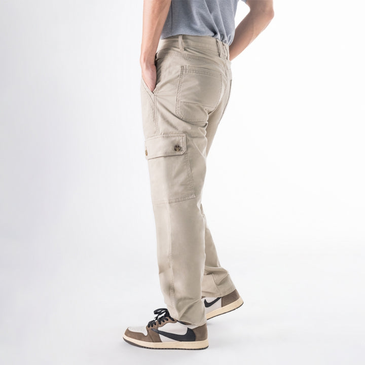 era-won กางเกงขายาว กระบอกกลาง รุ่น Cargo V2 สี Beige 