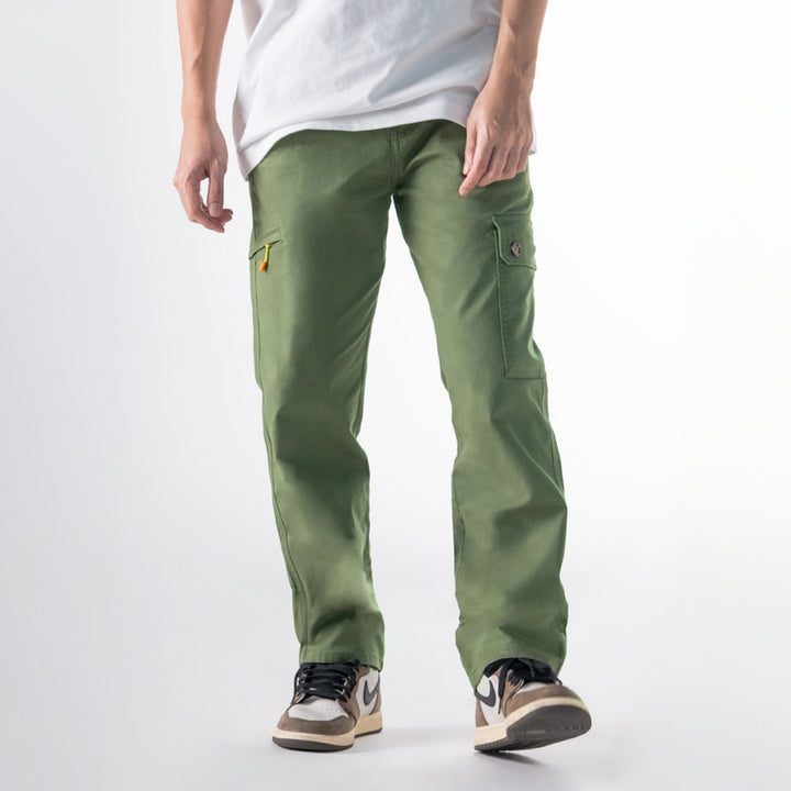 era-won กางเกงขายาว กระบอกกลาง รุ่น Cargo V2 สี Green 