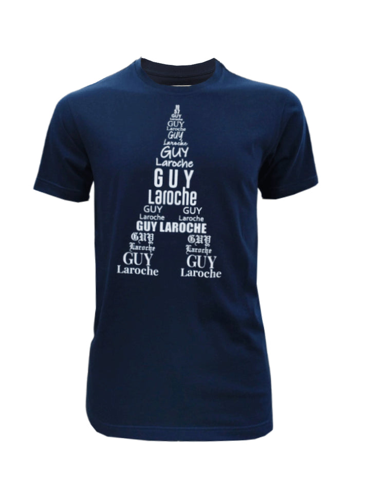 Guy Laroche เสื้อยืดสกรีนลายกราฟฟิคหอไอเฟล เนื้อผ้า Cotton100% 