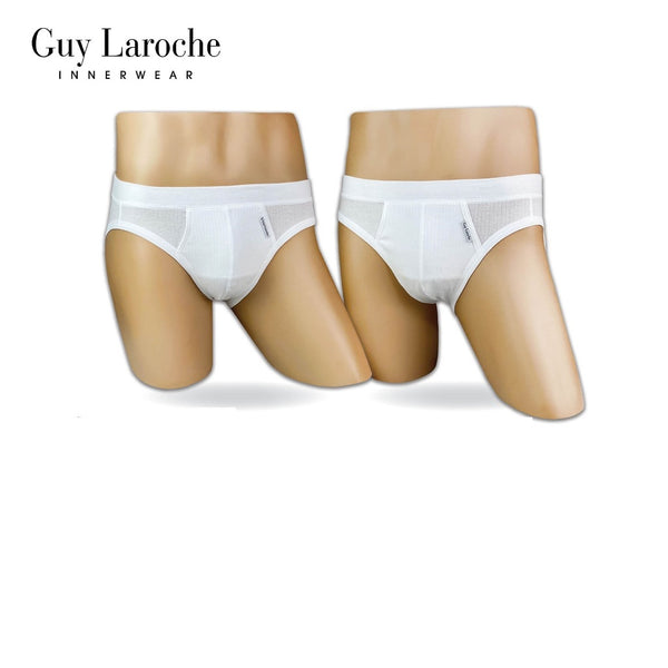 Guy Laroche กางเกงในชาย แพค 2 ชิ้น Cotton (JUS2604R4WH) สีขาว 