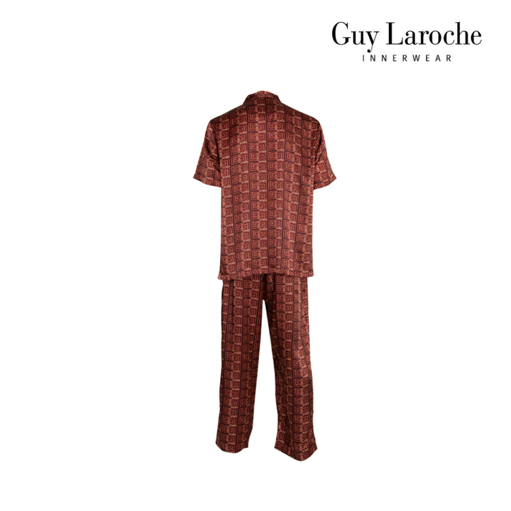 Guy Laroche ชุดนอนผ้าซาติน แขนสั้น ขายาว พิมพ์ลาย มีให้เลือก 3 สี (JPP7516S4-1) 
