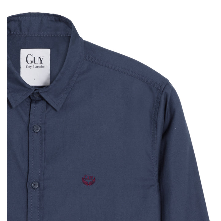 Guy Laroche เสื้อเชิ้ตคอปกสีพื้น Slim fit สวมใส่เข้ารูป 
