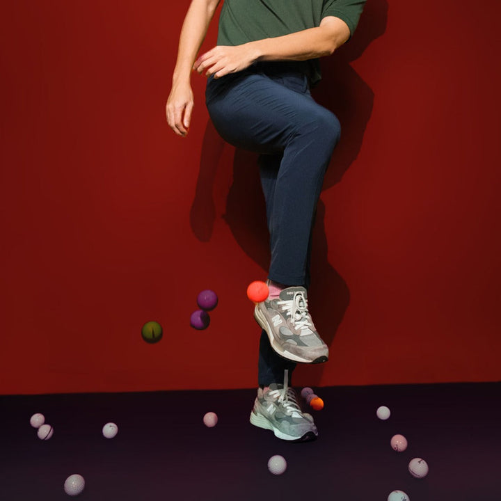 era-won กางเกง รุ่น  GOLF FABRIC (065V6) Cooling serie ทรงกระบอกเล็ก ขาเต่อ เอวยางยืด  สี Navy Blue ICCSHOPPING