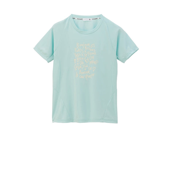 le coq sportif เสื้อเทรนนิ่ง ออกกำลังกาย ผู้หญิง สีเขียว (T-shirt, เสื้อยืด, เสื้อออกกำลังกาย, lecoq, เลอค็อก) 