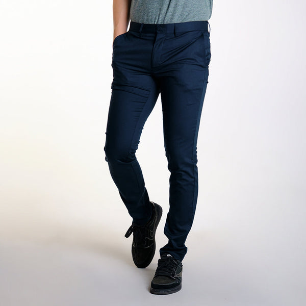 era-won กางเกงสแลคขายาว Workday Lightweight ทรง Super Skinny สี Navy ICCSHOPPING