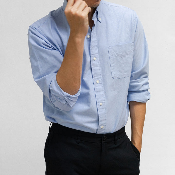 era-won เสื้อเชิ้ต รุ่น Oxford shirts ทรง Comfort fit สี  Blue Brothers 