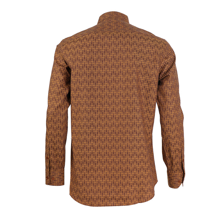 Guy Laroche เสื้อเชิ้ตแขนยาวใส่ทำงาน ลายตาราง ทรง Slim fit 