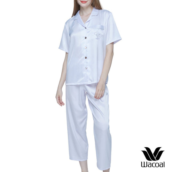 Wacoal Sleepwear ชุดนอน เสื้อแขนสั้น กางเกงขายาว รุ่น WN7E18 Wacoal