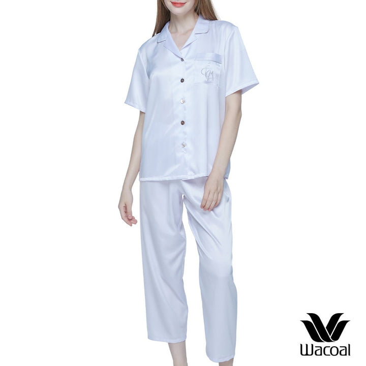 Wacoal Sleepwear ชุดนอน เสื้อแขนสั้น กางเกงขายาว รุ่น WN7E18 Wacoal