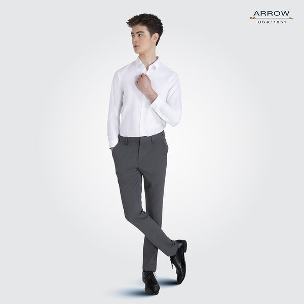 ARROW เสื้อเชิ้ต Non Iron แขนยาว ทรง Slim สีขาว MACS808 WH ICCSHOPPING
