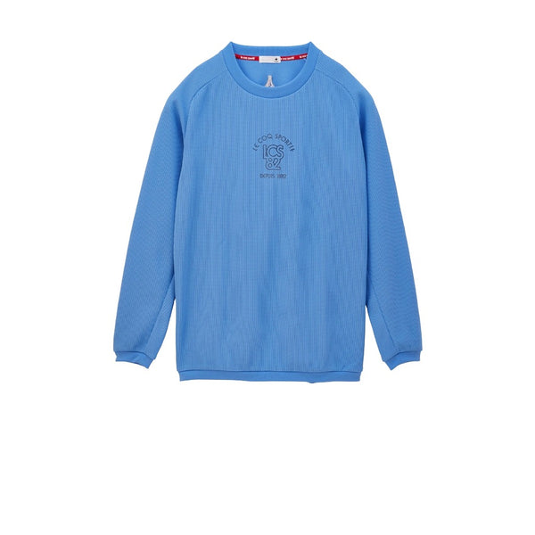 le coq sportif เสื้อยืดแขนยาว ผ้าวาฟเฟิล สีฟ้า (เสื้อแขนยาว, lecoq, เลอค็อก)