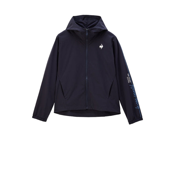 le coq sportif เสื้อแจ็คเก็ตฮู้ดดี้ ผู้หญิง สีกรม (เสื้อแจ็คเก็ต, เสื้อออกกำลังกาย, เสื้อกันฝน, lecoq, เลอค็อก) 