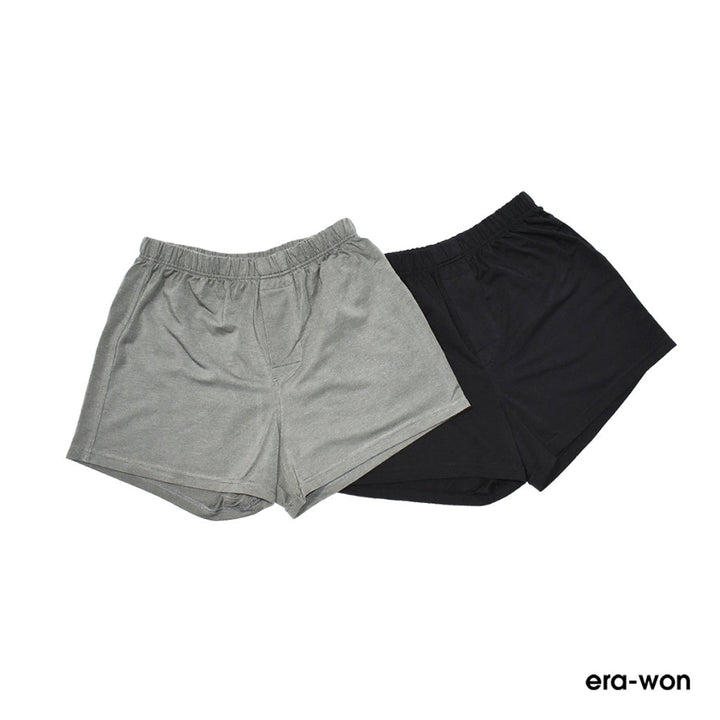 era-won ชุดชั้นในชาย Anti-bacteria Under wears Boxer 2 ชิ้น สี Black / Grey ICCSHOPPING
