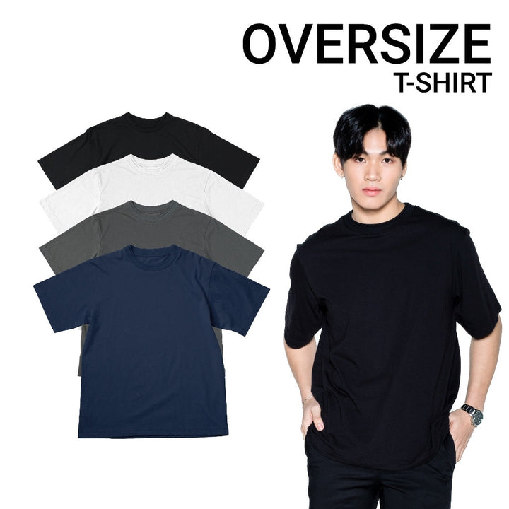 era-won เสื้อยืด โอเวอร์ไซส์ Oversize T-Shirt แพครวม 4 ตัว 4 สี (ขาว ดำ กรม เทา) ICCSHOPPING