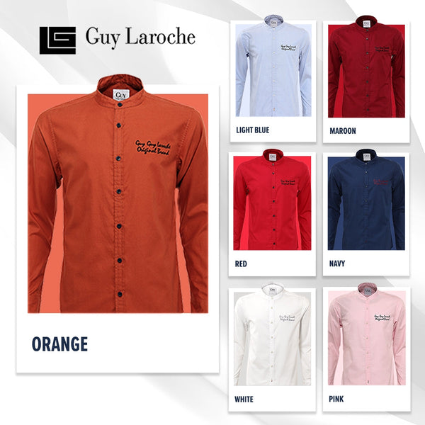 Guy Laroche เสื้อเชิ้ตคอจีนสีพื้น (DAC6260P3) รุ่นขายดี มีให้เลือก 7 สี  