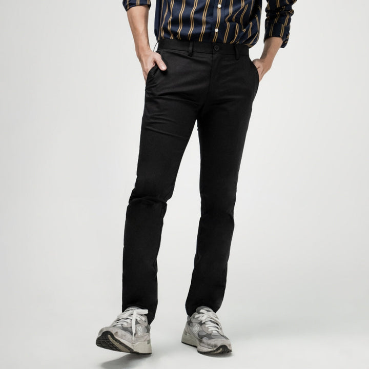 era-won กางเกงสแลคขายาว Workday Lightweight ทรง Super Skinny สี Black ICCSHOPPING