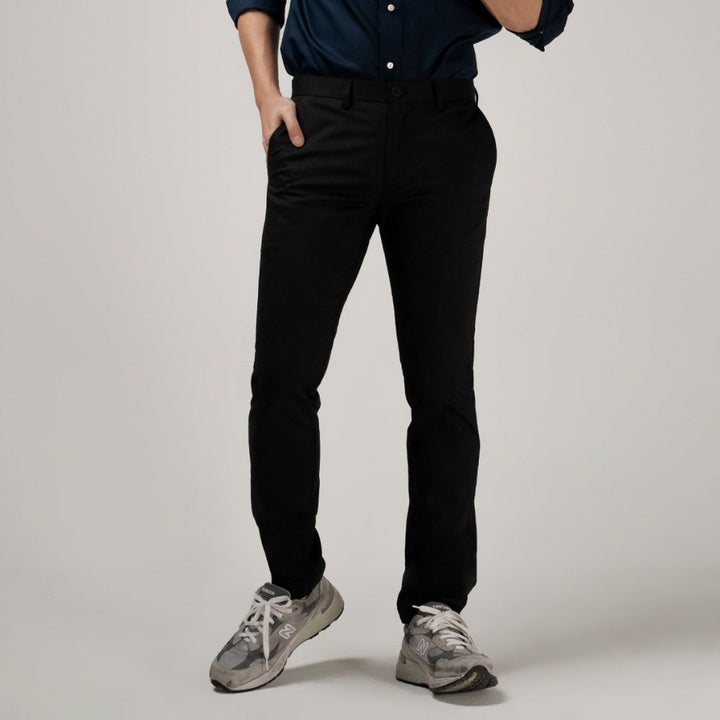 era-won กางเกงสแลคขายาว Workday Lightweight ทรง Super Skinny สี Black ICCSHOPPING