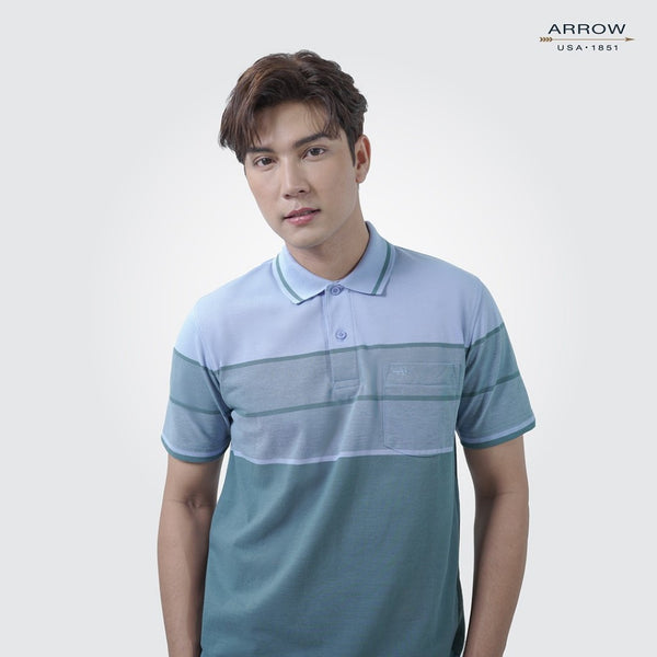ARROW POLO เสื้อยืดโปโล ทรง COMFORT FIT ผ้าCotton 100% สีม่วงอ่อน MPCC555 