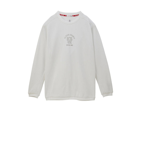 le coq sportif เสื้อยืดแขนยาว ผ้าวาฟเฟิล สีขาว (เสื้อแขนยาว, lecoq, เลอค็อก) 