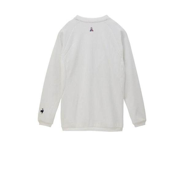 le coq sportif เสื้อยืดแขนยาว ผ้าวาฟเฟิล สีขาว (เสื้อแขนยาว, lecoq, เลอค็อก) 