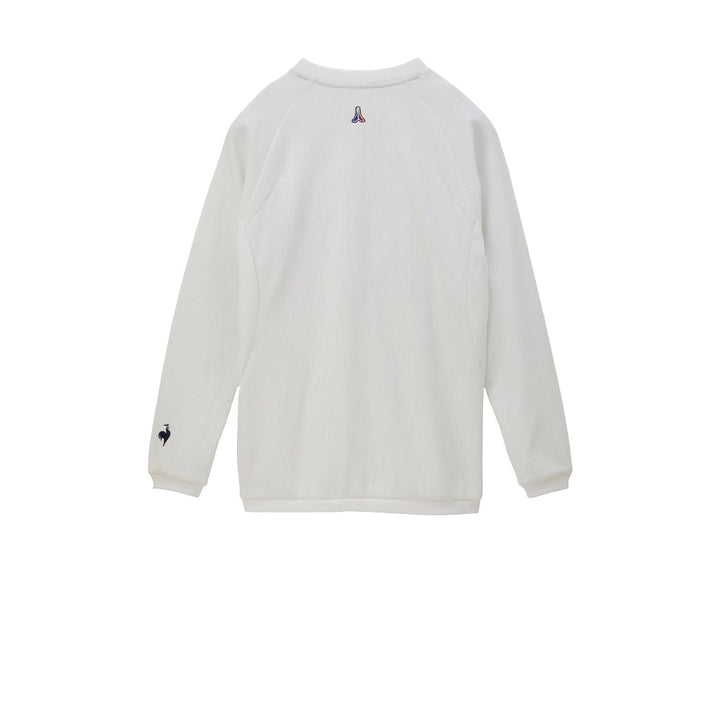 le coq sportif เสื้อยืดแขนยาว ผ้าวาฟเฟิล สีขาว (เสื้อแขนยาว, lecoq, เลอค็อก) 