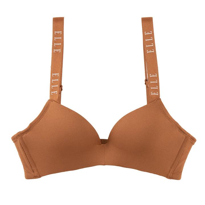 ELLE Lingerie Moulded Bra สัมผัสนุ่ม ไร้โครง ไม่กดเจ็บ มีฟองน้ำเสริม สายบ่าสุดชิคด้วย ยางทอ LOGO ELLE- รุ่น LB8766 ICCSHOPPING