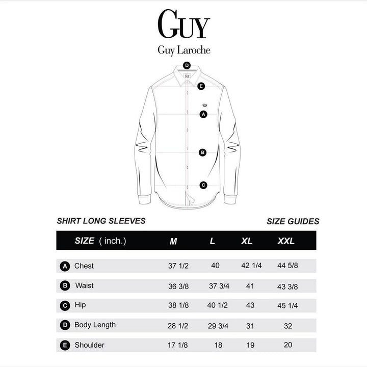 Guy Laroche เสื้อเชิ้ตคอปกสีพื้น Slim fit สวมใส่เข้ารูป 