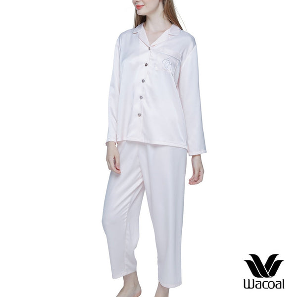 Wacoal Sleepwear ชุดนอน เสื้อแขนยาว กางเกงขายาว รุ่น WN7E19 Wacoal