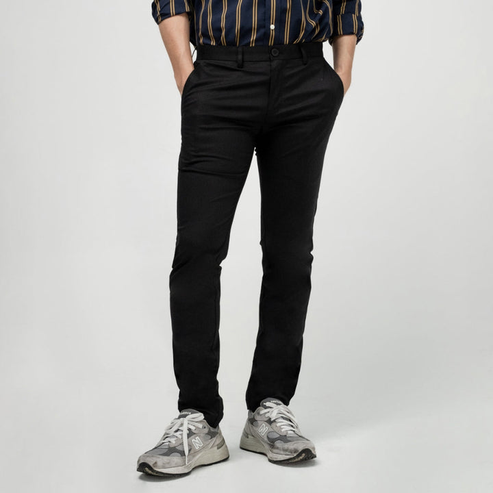 era-won กางเกงสแลคขายาว Workday Lightweight ทรง Super Skinny สี Black ICCSHOPPING