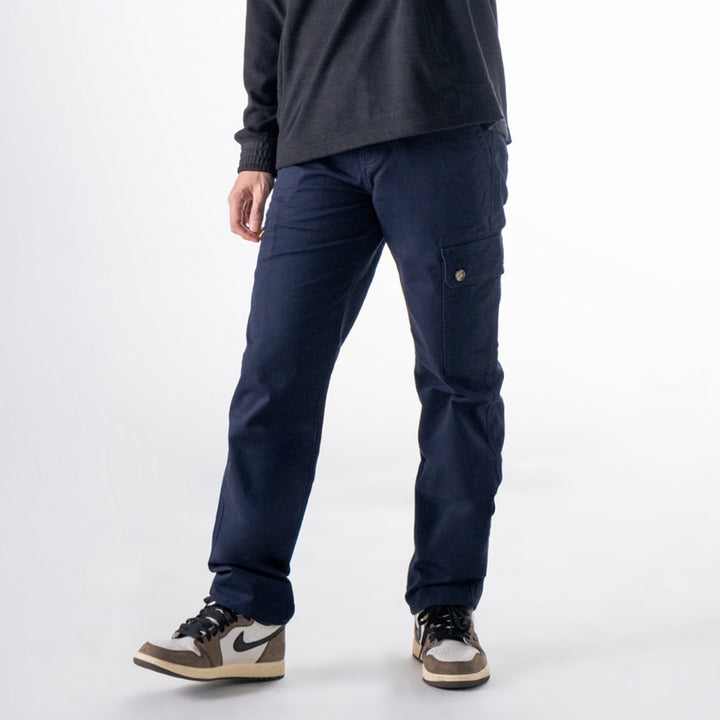 era-won กางเกงขายาว กระบอกกลาง รุ่น Cargo V2 สี Navy 