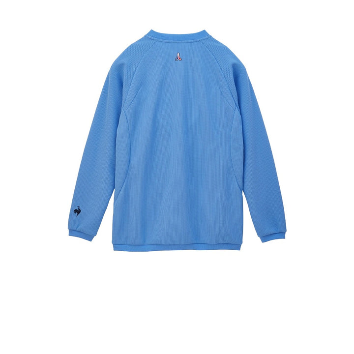 le coq sportif เสื้อยืดแขนยาว ผ้าวาฟเฟิล สีฟ้า (เสื้อแขนยาว, lecoq, เลอค็อก) 