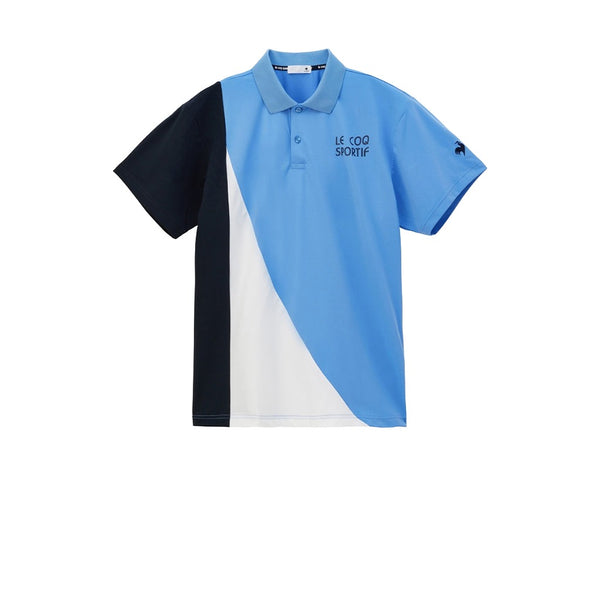 le coq sportif เสื้อโปโลเทรนนิ่ง ออกกำลังกาย สีฟ้า 