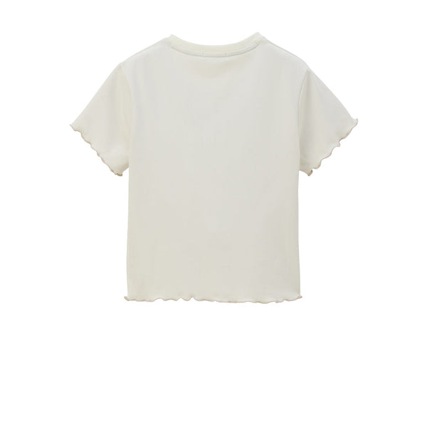 le coq sportif เสื้อผู้หญิง สีครีม (T-shirt, เสื้อยืด, เสื้อครอป, lecoq, เลอค็อก) 