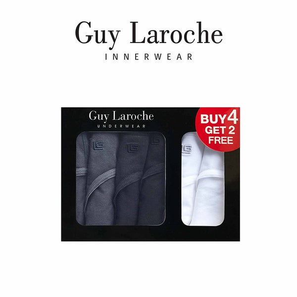 Guy Laroche กางเกงในกีลาโรช PACK 6 ชิ้น Cotton spandex สีขาว สีดำ สีเทา 
