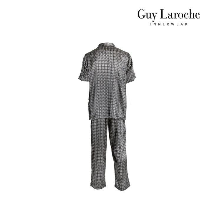 Guy Laroche ชุดนอนผ้าซาติน แขนสั้น ขายาว พิมพ์ลาย 