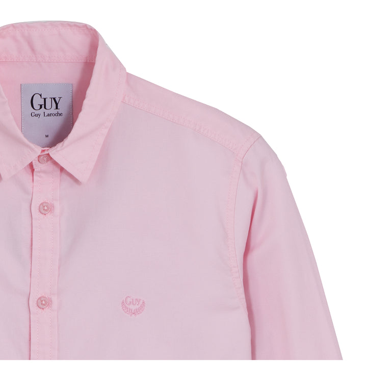 Guy Laroche เสื้อเชิ้ตคอปกสีพื้น Slim fit สวมใส่เข้ารูป 