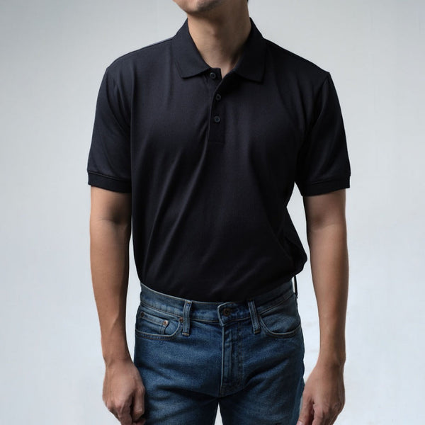 era-won เสื้อโปโล แขนสั้น ทรงสลิม Polo Shirt สี Black era-won