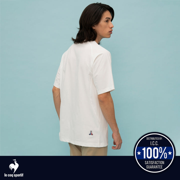 le coq sportif เสื้อเทรนนิ่ง ออกกำลังกาย ผู้ชาย สีขาว 