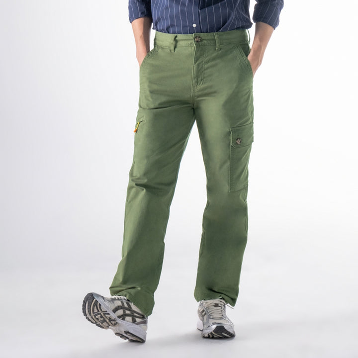 era-won กางเกงขายาว กระบอกกลาง รุ่น Cargo V2 สี Green 