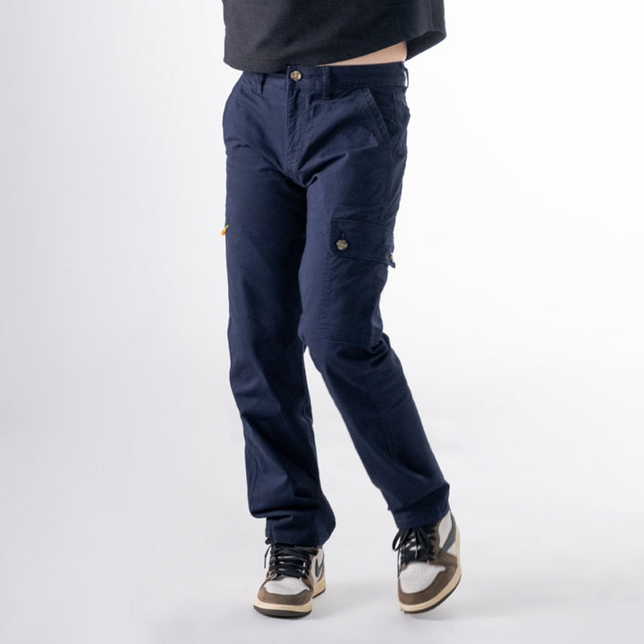 era-won กางเกงขายาว กระบอกกลาง รุ่น Cargo V2 สี Navy 