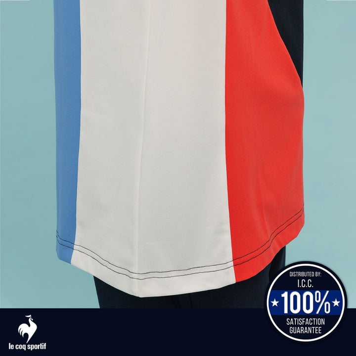le coq sportif เสื้อโปโลเทรนนิ่ง ออกกำลังกาย สีกรม 