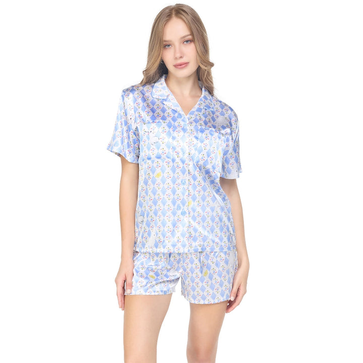 Wacoal Sleepwear ชุดนอน เสื้อแขนสั้น ขาสั้น รุ่น WN7D30 