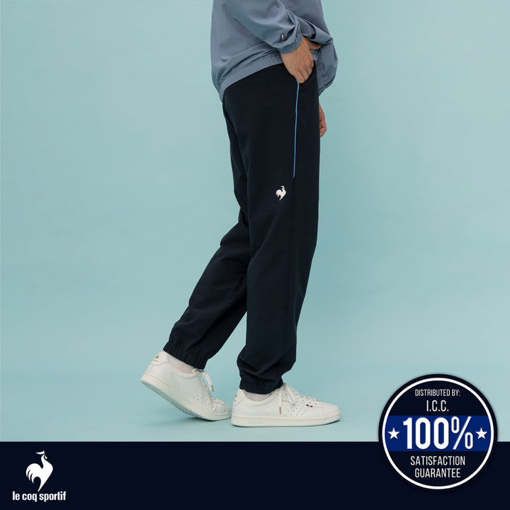 le coq sportif กางเกงวอร์มขายาว ออกกำลังกาย ผู้ชาย รุ่น SOLOTEX PREMIUM สีกรม 