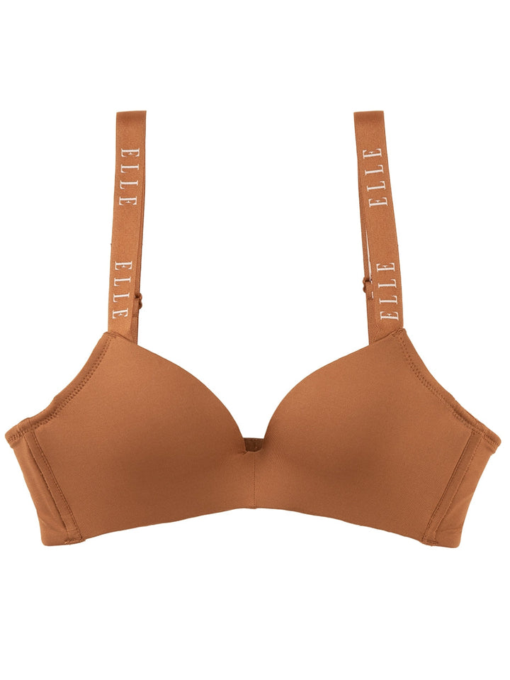 ELLE Lingerie Moulded Bra สัมผัสนุ่ม ไร้โครง ไม่กดเจ็บ มีฟองน้ำเสริม สายบ่าสุดชิคด้วย ยางทอ LOGO ELLE- รุ่น LB8766 ICCSHOPPING