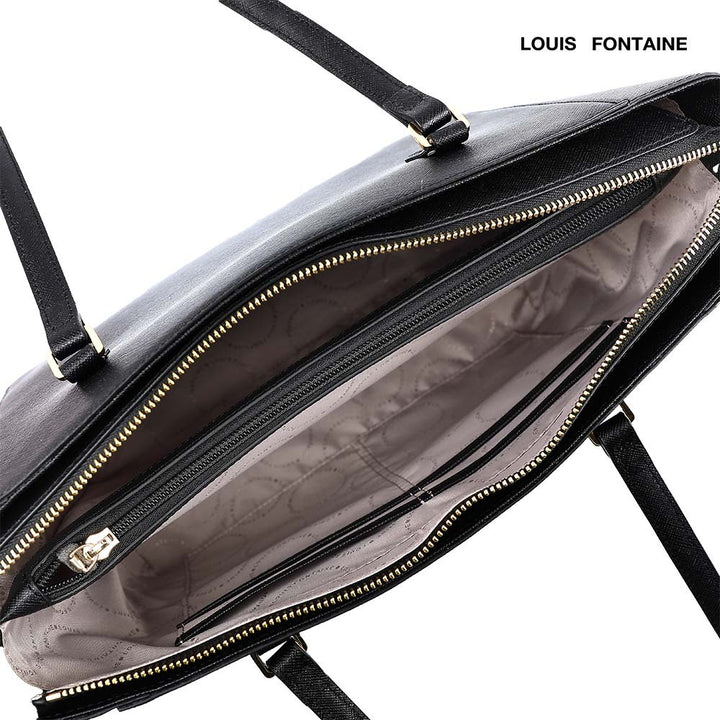 Louis Fontaine กระเป๋าสะพายข้าง รุ่น Marlene - สีดำ ( LFH0204_BL ) 