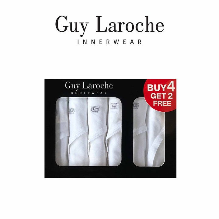 Guy Laroche กางเกงในกีลาโรช รุ่น PACK 6 ชิ้น Cotton spandex - สีขาวล้วน 