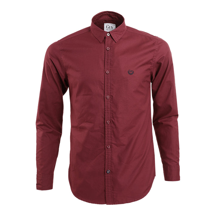 Guy Laroche เสื้อเชิ้ตคอปกสีพื้น Slim fit สวมใส่เข้ารูป 